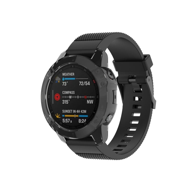 สำหรับเคสป้องกันสมาร์ทวอทช์ Garmin Fenix 6 TPU ครอบคลุมครึ่งหนึ่ง, For Garmin Fenix 6