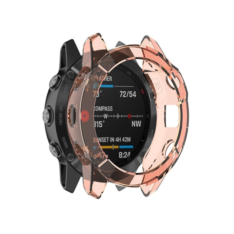 สำหรับเคสป้องกันสมาร์ทวอทช์ Garmin Fenix 6 TPU ครอบคลุมครึ่งหนึ่ง, For Garmin Fenix 6