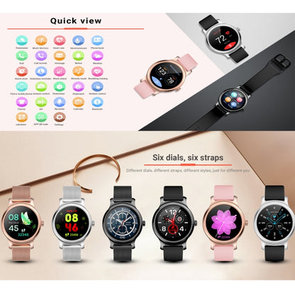 SMA-R2 1.3 นิ้วหน้าจอ IPS สมาร์ทวอทช์ IP65 กันน้ำ, รองรับการโทร / เตือนข้อความ / บลูทู ธ สองโหมด 3.0 + 4.0 / การตรวจสอบการนอนหลับ / การแจ้งเตือนอยู่ประจำ (สายรัดซิลิโคนสีโรสโกลด์)