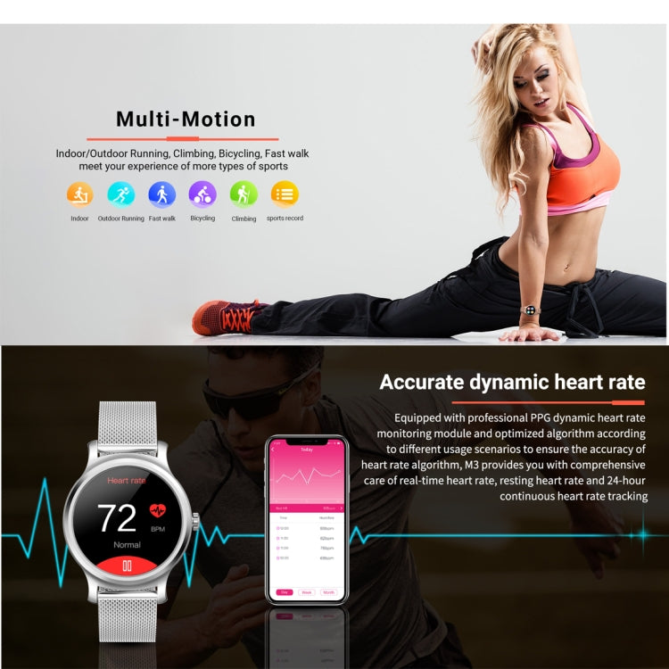 SMA-R2 1.3 นิ้วหน้าจอ IPS สมาร์ทวอทช์ IP65 กันน้ำ, รองรับการโทร / เตือนข้อความ / บลูทู ธ สองโหมด 3.0 + 4.0 / การตรวจสอบการนอนหลับ / การแจ้งเตือนอยู่ประจำ (สายรัดซิลิโคนสีโรสโกลด์)