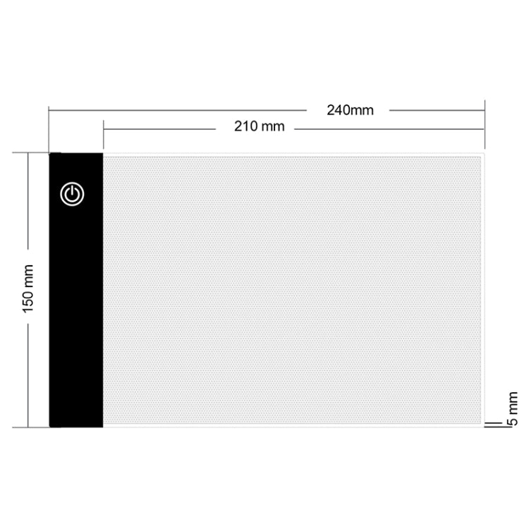 2.2W 5V LED สามระดับความสว่าง A5 อะคริลิค USB คัดลอกบอร์ด Anime Sketch Drawing Sketchpad