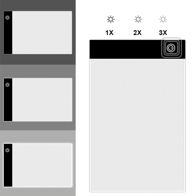 2.2W 5V LED สามระดับความสว่าง A5 อะคริลิค USB คัดลอกบอร์ด Anime Sketch Drawing Sketchpad