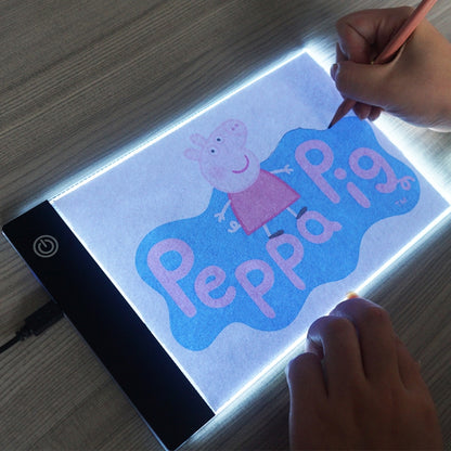 2.2W 5V LED สามระดับความสว่าง A5 อะคริลิค USB คัดลอกบอร์ด Anime Sketch Drawing Sketchpad