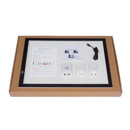 8W 5V LED USB สามระดับความสว่างหรี่แสงได้ A3 ขนาดอะคริลิคบอร์ดคัดลอก Anime Sketch Drawing Sketchpad พร้อมสาย USB และอะแดปเตอร์ไฟ, Three Level of Brightness Dimmable with USB Cable & Power Adapter