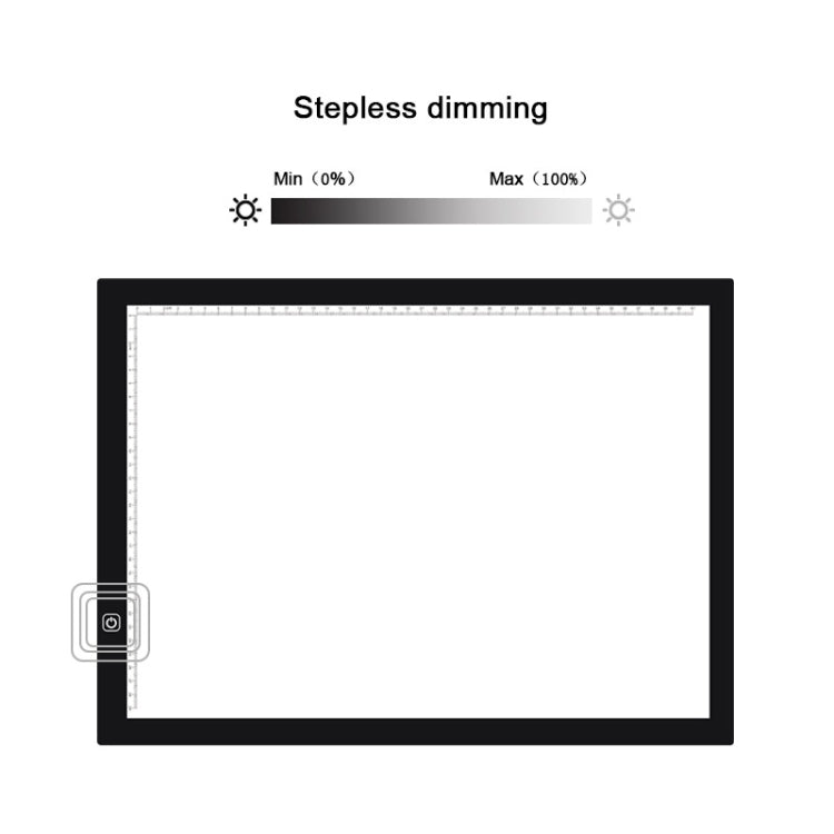 8W 5V LED USB สามระดับความสว่างหรี่แสงได้ A3 ขนาดอะคริลิคบอร์ดคัดลอก Anime Sketch Drawing Sketchpad พร้อมสาย USB และอะแดปเตอร์ไฟ, Three Level of Brightness Dimmable with USB Cable & Power Adapter