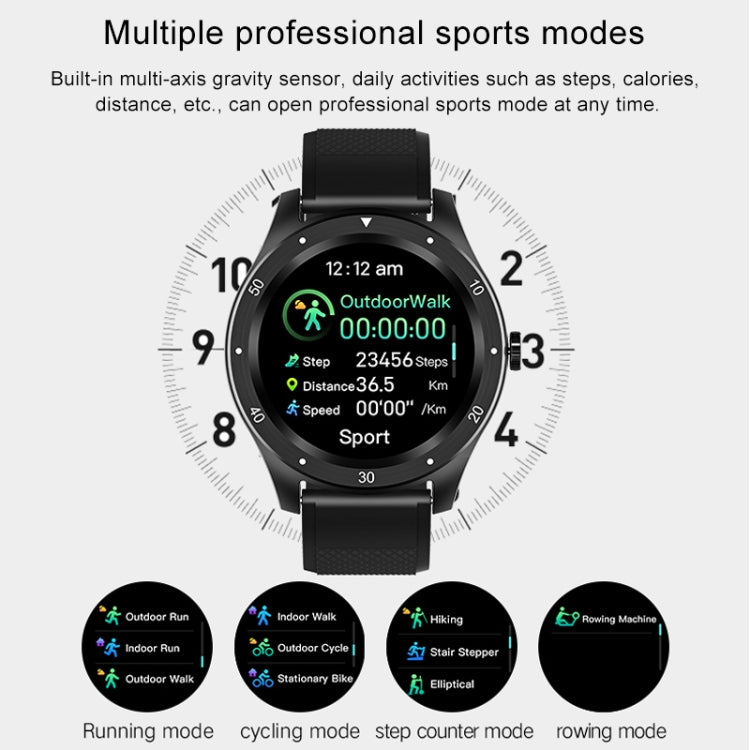 S6 1.3 นิ้ว IPS หน้าจอสีสมาร์ทวอทช์รองรับการตรวจสอบอัตราการเต้นของหัวใจ / การตรวจสอบความดันโลหิต / การตรวจสอบการนอนหลับ / วงจรสรีรวิทยาหญิง