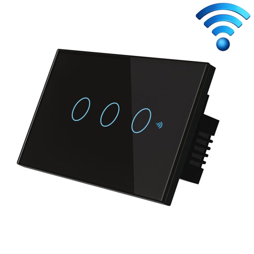 TC120 Wifi สวิตช์ไฟอัจฉริยะกระจกหน้าจอสัมผัสแผงควบคุมเสียงสวิตช์ผนังไร้สายทำงานร่วมกับ Alexa Echo / Google Home