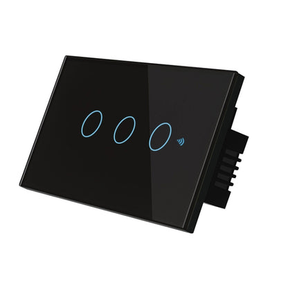 TC120 Wifi สวิตช์ไฟอัจฉริยะกระจกหน้าจอสัมผัสแผงควบคุมเสียงสวิตช์ผนังไร้สายทำงานร่วมกับ Alexa Echo / Google Home