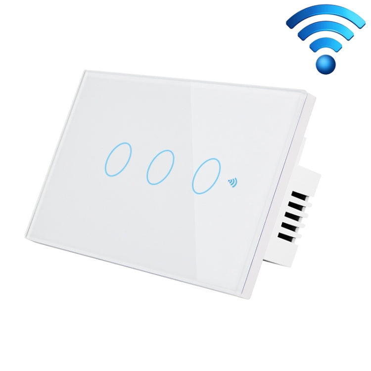 TC120 Wifi สวิตช์ไฟอัจฉริยะกระจกหน้าจอสัมผัสแผงควบคุมเสียงสวิตช์ผนังไร้สายทำงานร่วมกับ Alexa Echo / Google Home