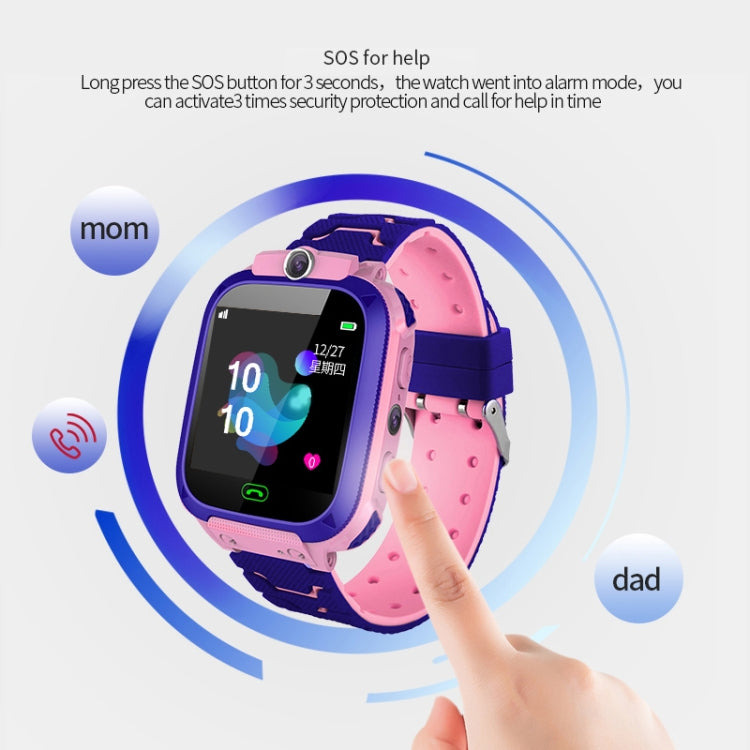 Q12B สมาร์ทวอทช์หน้าจอสีขนาด 1.44 นิ้วสำหรับเด็กรองรับการวางตำแหน่ง LBS / การโทรออกสองทาง / การปฐมพยาบาลด้วยปุ่มเดียว / การตรวจสอบด้วยเสียง / แอพ Setracker