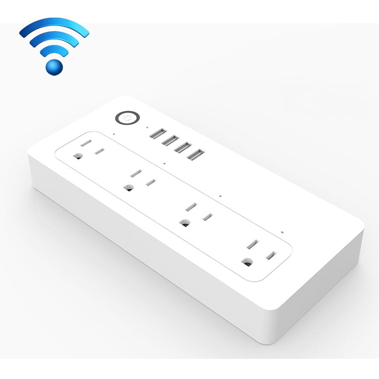 XS-A24 WiFi ปลั๊กเสียบไฟอัจฉริยะรีโมทคอนโทรลไร้สายสวิตช์ไฟจับเวลาพร้อมพอร์ต USB เข้ากันได้กับ Alexa และ Google Home รองรับ iOS และ Android ปลั๊ก US