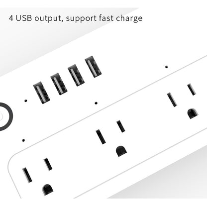 XS-A24 WiFi ปลั๊กเสียบไฟอัจฉริยะรีโมทคอนโทรลไร้สายสวิตช์ไฟจับเวลาพร้อมพอร์ต USB เข้ากันได้กับ Alexa และ Google Home รองรับ iOS และ Android ปลั๊ก US