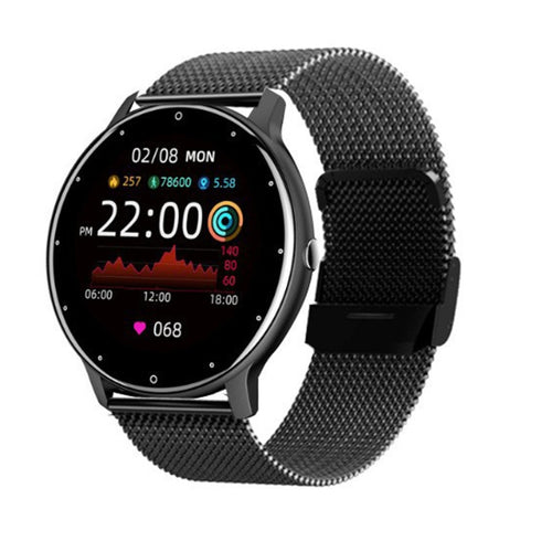ZL02D 1.28 นิ้ว IP67 สายเหล็กกันน้ำ Smart Watch รองรับการตรวจวัดอัตราการเต้นของหัวใจ, Steel Band (Black), Steel Band (Pink), Steel Band (Gold), Steel Band (Blue)