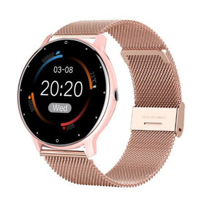 ZL02D 1.28 นิ้ว IP67 สายเหล็กกันน้ำ Smart Watch รองรับการตรวจวัดอัตราการเต้นของหัวใจ, Steel Band (Black), Steel Band (Pink), Steel Band (Gold), Steel Band (Blue)