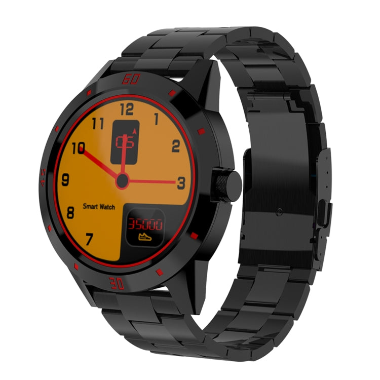 N6 Smart Watch 1.3 นิ้วหน้าจอ TFT MTK2502C Bluetooth4.0, สายนาฬิกาสแตนเลส, รองรับเครื่องวัดอัตราการเต้นของหัวใจ & Pedometer & Sleep Monitor & เตือนอยู่ประจำ, Stainless Steel Watch Strap/Black, Stainless Steel Watch Strap/Silver