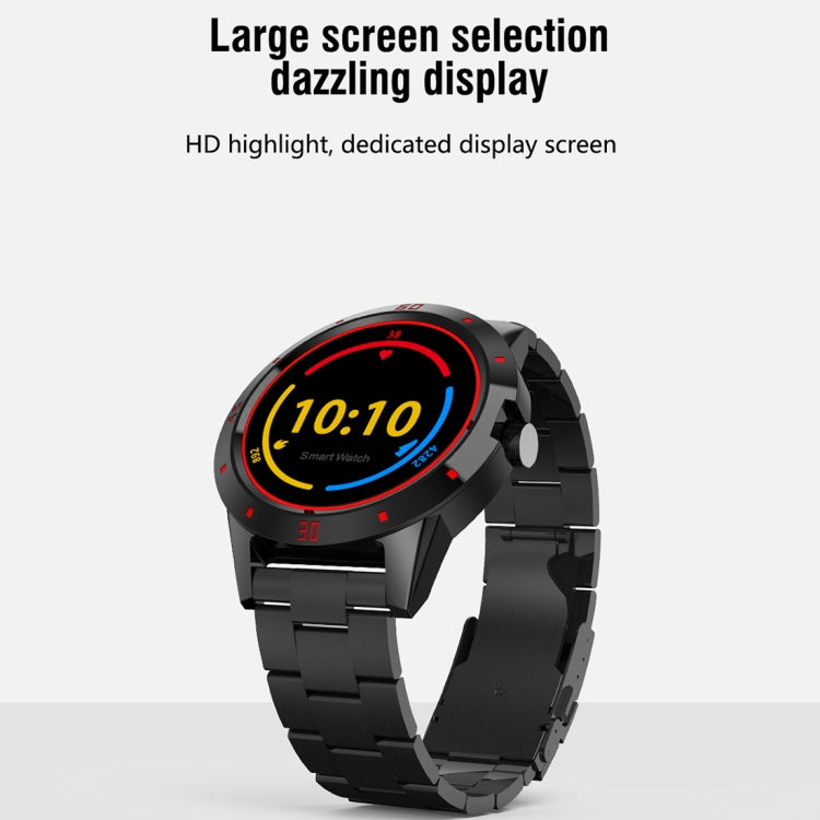 N6 Smart Watch 1.3 นิ้วหน้าจอ TFT MTK2502C Bluetooth4.0, สายนาฬิกาสแตนเลส, รองรับเครื่องวัดอัตราการเต้นของหัวใจ & Pedometer & Sleep Monitor & เตือนอยู่ประจำ, Stainless Steel Watch Strap/Black, Stainless Steel Watch Strap/Silver