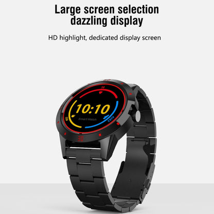 N6 Smart Watch 1.3 นิ้วหน้าจอ TFT MTK2502C Bluetooth4.0, สายนาฬิกาสแตนเลส, รองรับเครื่องวัดอัตราการเต้นของหัวใจ & Pedometer & Sleep Monitor & เตือนอยู่ประจำ, Stainless Steel Watch Strap/Black, Stainless Steel Watch Strap/Silver
