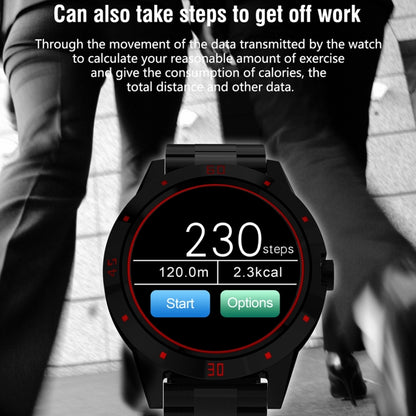 N6 Smart Watch 1.3 นิ้วหน้าจอ TFT MTK2502C Bluetooth4.0, สายนาฬิกาสแตนเลส, รองรับเครื่องวัดอัตราการเต้นของหัวใจ & Pedometer & Sleep Monitor & เตือนอยู่ประจำ, Stainless Steel Watch Strap/Black, Stainless Steel Watch Strap/Silver