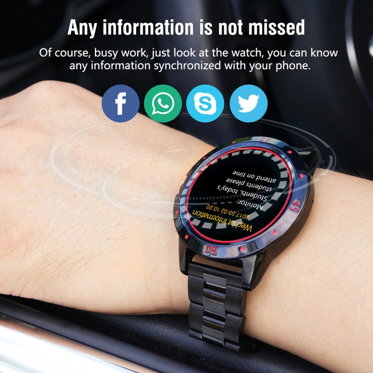 N6 Smart Watch 1.3 นิ้วหน้าจอ TFT MTK2502C Bluetooth4.0, สายนาฬิกาสแตนเลส, รองรับเครื่องวัดอัตราการเต้นของหัวใจ & Pedometer & Sleep Monitor & เตือนอยู่ประจำ, Stainless Steel Watch Strap/Black, Stainless Steel Watch Strap/Silver