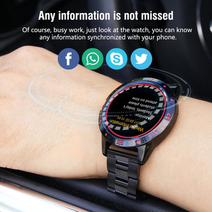 N6 Smart Watch 1.3 นิ้วหน้าจอ TFT MTK2502C Bluetooth4.0, สายนาฬิกาสแตนเลส, รองรับเครื่องวัดอัตราการเต้นของหัวใจ & Pedometer & Sleep Monitor & เตือนอยู่ประจำ, Stainless Steel Watch Strap/Black, Stainless Steel Watch Strap/Silver