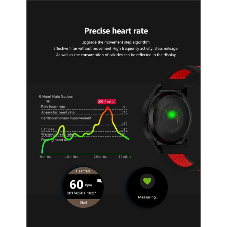 N6 สมาร์ทวอทช์ 1.3 นิ้วหน้าจอ TFT MTK2502C Bluetooth4.0, สายนาฬิกาซิลิโคน, รองรับเครื่องวัดอัตราการเต้นของหัวใจและเครื่องวัดจำนวนก้าวและเครื่องวัดการนอนหลับ & การแจ้งเตือนอยู่ประจำ, Silicone Watch Strap/Red, Silicone Watch Strap/Yellow