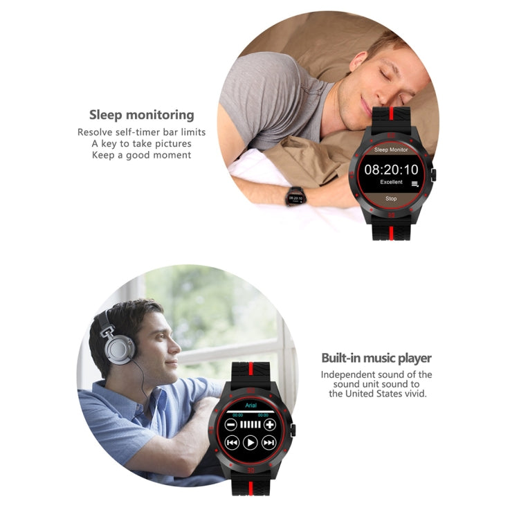 N6 สมาร์ทวอทช์ 1.3 นิ้วหน้าจอ TFT MTK2502C Bluetooth4.0, สายนาฬิกาซิลิโคน, รองรับเครื่องวัดอัตราการเต้นของหัวใจและเครื่องวัดจำนวนก้าวและเครื่องวัดการนอนหลับ & การแจ้งเตือนอยู่ประจำ, Silicone Watch Strap/Red, Silicone Watch Strap/Yellow