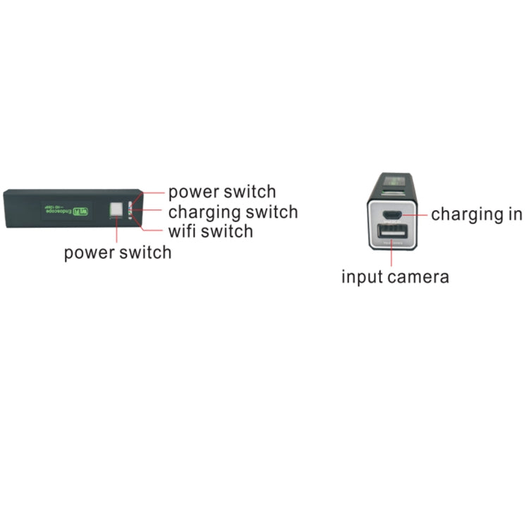 YPC110 กล้อง 8 มม. 2.0MP HD กล้องส่องกล้อง WiFi กล้องตรวจสอบท่องูพร้อมไฟ LED 8 ดวง, กันน้ำ IP68, เส้นผ่านศูนย์กลางเลนส์: 8 มม., ความยาว: 2 ม., ฮาร์ดไลน์, 2m Hard Line