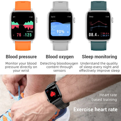 SE02 นาฬิกาสปอร์ตสมาร์ทบลูทูธ รองรับอัตราการเต้นของหัวใจ / ความดันโลหิต / การตรวจสอบออกซิเจนในเลือด & การตรวจสอบการนอนหลับ & การแจ้งเตือนอยู่ประจำ