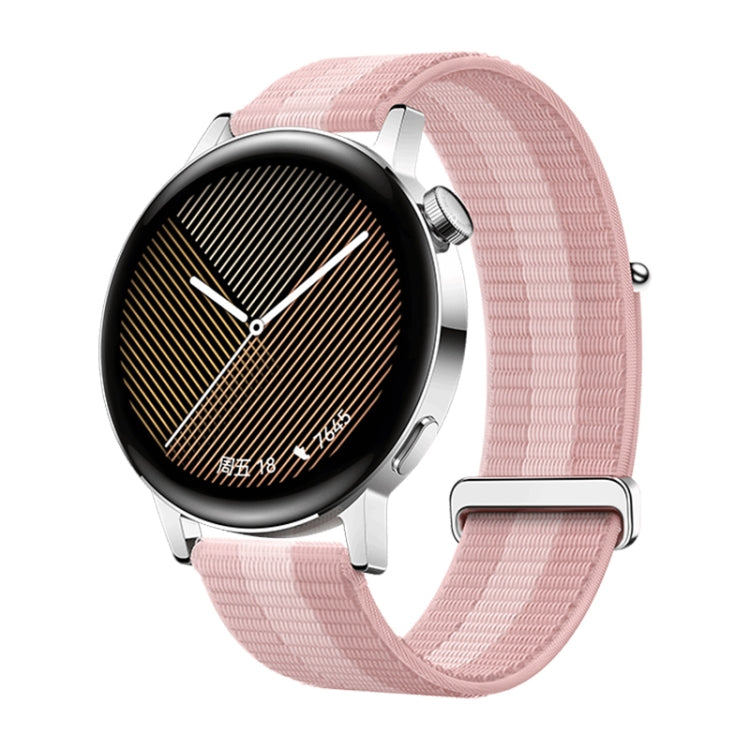 HUAWEI WATCH GT 3 สมาร์ทวอทช์ สายรัดข้อมือแบบถัก 42 มม. หน้าจอ AMOLED ขนาด 1.32 นิ้ว รองรับการตรวจวัดอัตราการเต้นของหัวใจ / GPS / อายุการใช้งานแบตเตอรี่ 7 วัน / NFC, GT 3 42mm Pink