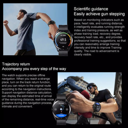 HUAWEI WATCH GT 3 สมาร์ทวอทช์ สายรัดข้อมือยาง 46 มม. หน้าจอ AMOLED ขนาด 1.43 นิ้ว รองรับการตรวจวัดอัตราการเต้นของหัวใจ / GPS / อายุการใช้งานแบตเตอรี่ 14 วัน / NFC, GT 3 46mm Black