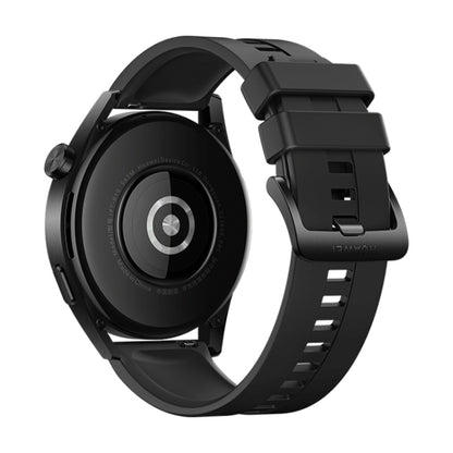 HUAWEI WATCH GT 3 สมาร์ทวอทช์ สายรัดข้อมือยาง 46 มม. หน้าจอ AMOLED ขนาด 1.43 นิ้ว รองรับการตรวจวัดอัตราการเต้นของหัวใจ / GPS / อายุการใช้งานแบตเตอรี่ 14 วัน / NFC, GT 3 46mm Black