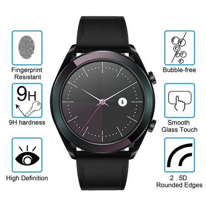 ENKAY Hat-Prince 0.2mm 9H 2.15D ฟิล์มกระจกนิรภัยขอบโค้งสำหรับ Huawei Watch GT 42mm
