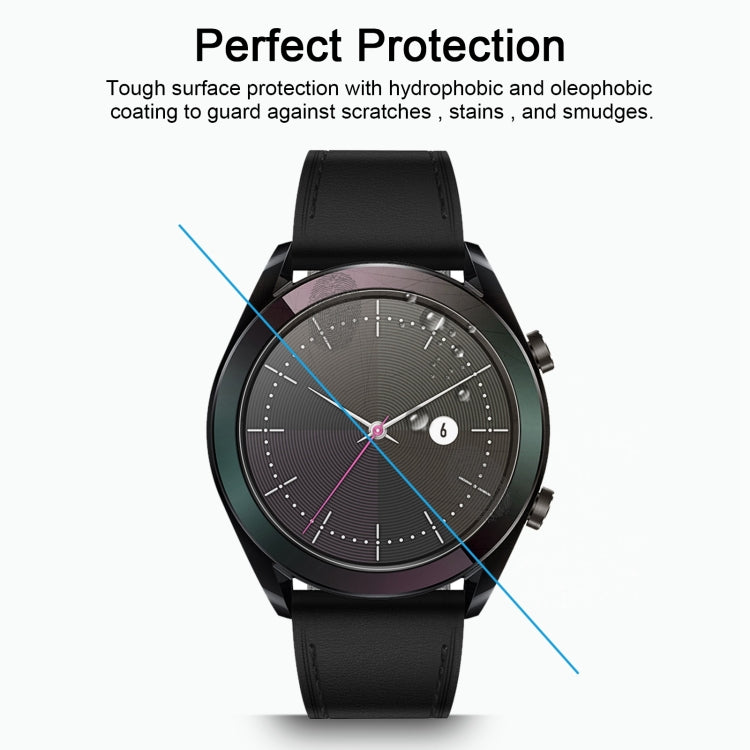 ENKAY Hat-Prince 0.2mm 9H 2.15D ฟิล์มกระจกนิรภัยขอบโค้งสำหรับ Huawei Watch GT 42mm