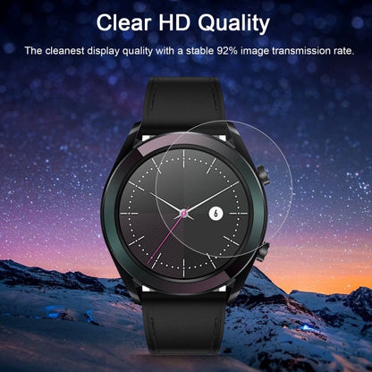ENKAY Hat-Prince 0.2mm 9H 2.15D ฟิล์มกระจกนิรภัยขอบโค้งสำหรับ Huawei Watch GT 42mm