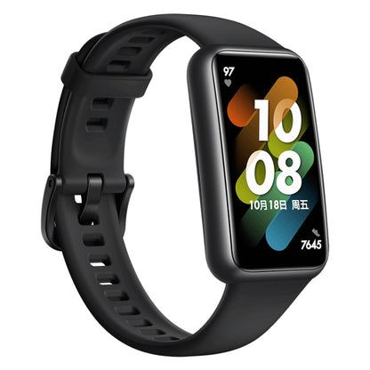 Original HUAWEI Band 7 NFC Edition สมาร์ทวอทช์หน้าจอ AMOLED ขนาด 1.47 นิ้ว รองรับการตรวจสอบออกซิเจนในเลือด / อายุการใช้งานแบตเตอรี่ 14 วัน, NFC / Black, NFC / Pink, NFC / Green