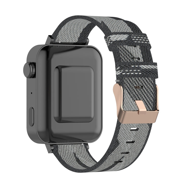 18 มม. ลายสานสายรัดข้อมือไนลอนสายนาฬิกาสำหรับ Xiaomi Mi Watch, Garmin Vivomove 3s / Vivoactive 4s