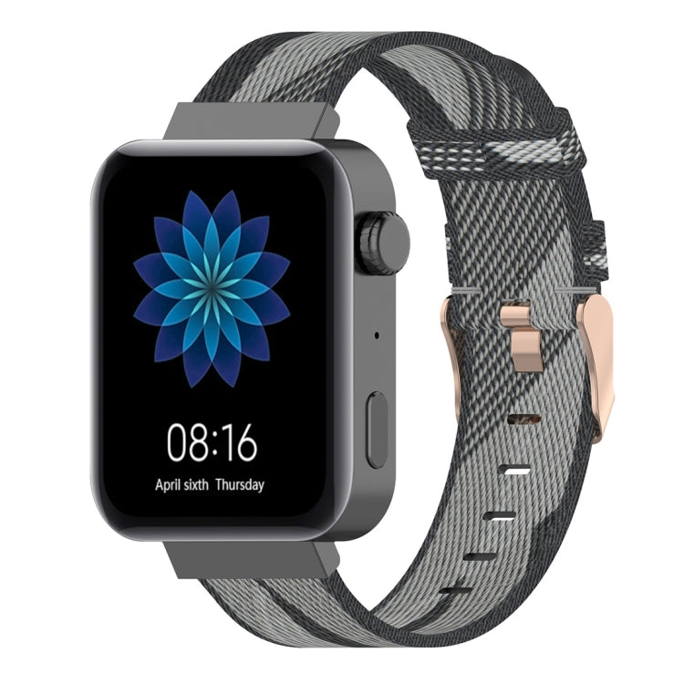 18 มม. ลายสานสายรัดข้อมือไนลอนสายนาฬิกาสำหรับ Xiaomi Mi Watch, Garmin Vivomove 3s / Vivoactive 4s