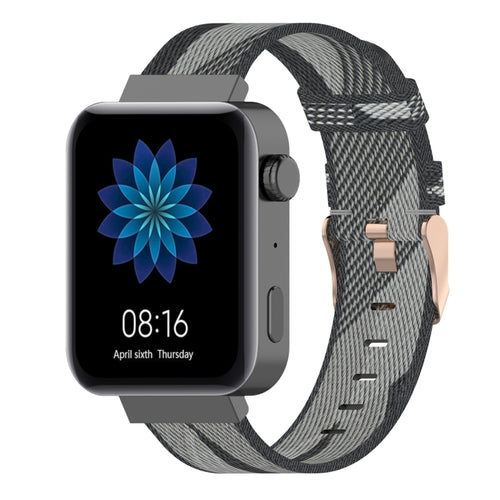 18 มม. ลายสานสายรัดข้อมือไนลอนสายนาฬิกาสำหรับ Xiaomi Mi Watch, Garmin Vivomove 3s / Vivoactive 4s