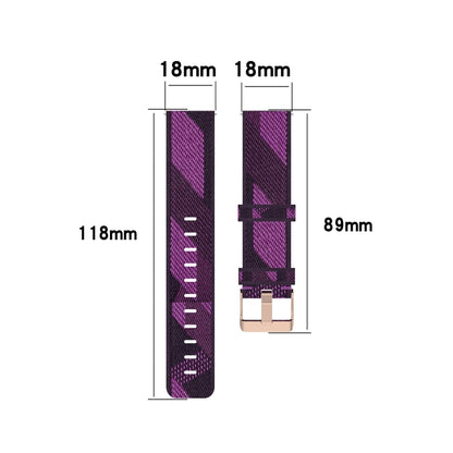 18 มม. ลายสานสายรัดข้อมือไนลอนสายนาฬิกาสำหรับ Xiaomi Mi Watch, Garmin Vivomove 3s / Vivoactive 4s