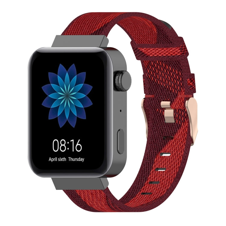 18 มม. ลายสานสายรัดข้อมือไนลอนสายนาฬิกาสำหรับ Xiaomi Mi Watch, Garmin Vivomove 3s / Vivoactive 4s