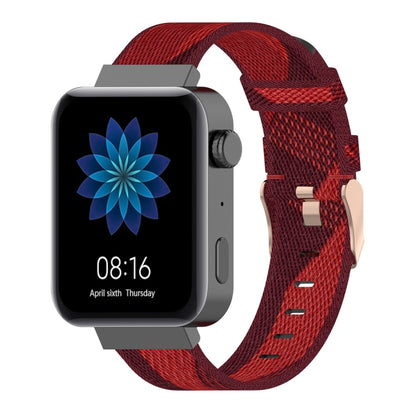 18 มม. ลายสานสายรัดข้อมือไนลอนสายนาฬิกาสำหรับ Xiaomi Mi Watch, Garmin Vivomove 3s / Vivoactive 4s