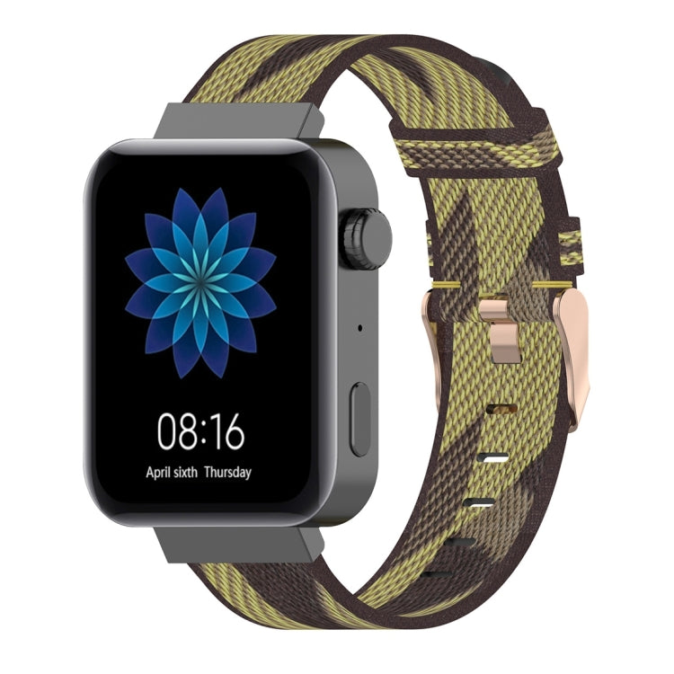 18 มม. ลายสานสายรัดข้อมือไนลอนสายนาฬิกาสำหรับ Xiaomi Mi Watch, Garmin Vivomove 3s / Vivoactive 4s