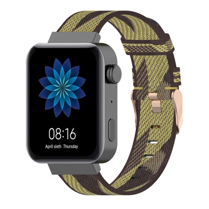 18 มม. ลายสานสายรัดข้อมือไนลอนสายนาฬิกาสำหรับ Xiaomi Mi Watch, Garmin Vivomove 3s / Vivoactive 4s