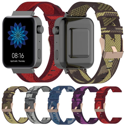 18 มม. ลายสานสายรัดข้อมือไนลอนสายนาฬิกาสำหรับ Xiaomi Mi Watch, Garmin Vivomove 3s / Vivoactive 4s