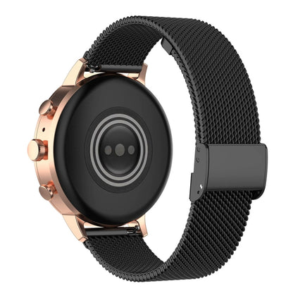18 มม.ตาข่ายโลหะสายรัดข้อมือสำหรับ Fossil หญิงกีฬา/Charter HR/Gen 4 Q Venture HR