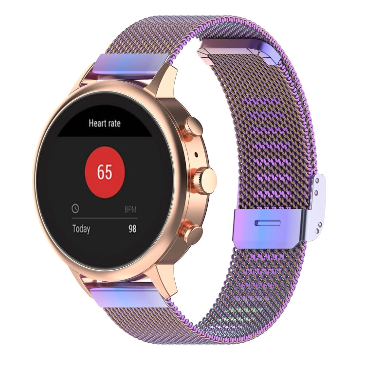 18 มม.ตาข่ายโลหะสายรัดข้อมือสำหรับ Fossil หญิงกีฬา/Charter HR/Gen 4 Q Venture HR
