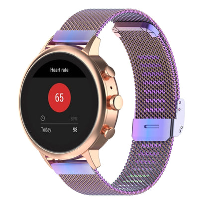 18 มม.ตาข่ายโลหะสายรัดข้อมือสำหรับ Fossil หญิงกีฬา/Charter HR/Gen 4 Q Venture HR