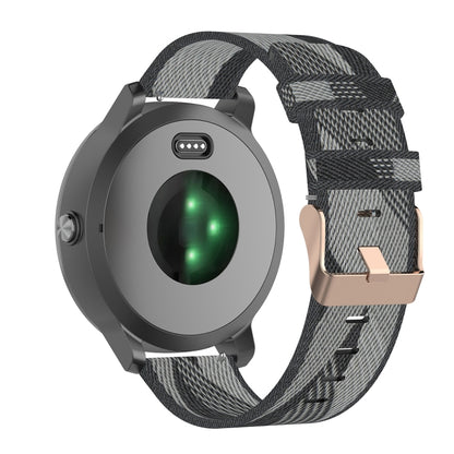 20 มม.ลายสานสายรัดข้อมือไนลอนสำหรับ Garmin Venu,Vivomove 3,Vivoactive 3,Forerunner 245 / 645