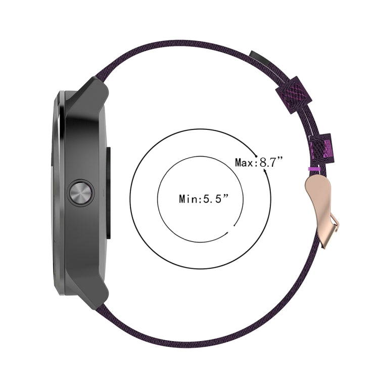 20 มม.ลายสานสายรัดข้อมือไนลอนสำหรับ Garmin Venu,Vivomove 3,Vivoactive 3,Forerunner 245 / 645