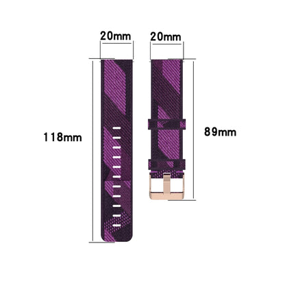 20 มม.ลายสานสายรัดข้อมือไนลอนสำหรับ Garmin Venu,Vivomove 3,Vivoactive 3,Forerunner 245 / 645